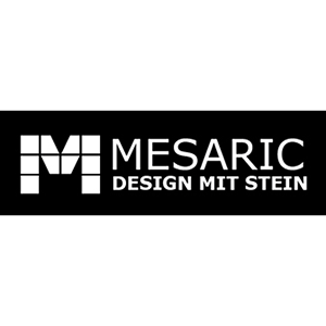 Logo von MESARIC Design mit Stein