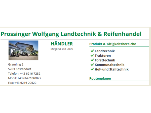 Bild 1 von Wolfgang Prossinger Landtechnik & Reifenhandel