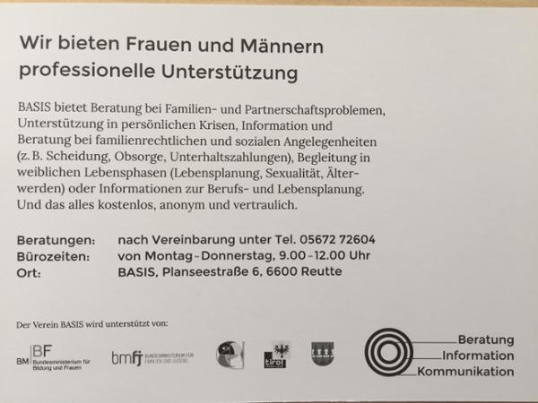 Bild 2 von BASIS Frauenservice & Familienberatung Außenfern