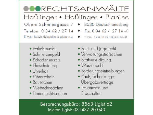 Bild 1 von Rechtsanwälte Dr. Gerolf Haßlinger & Mag. Christian Planinc