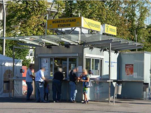 Logo von Würstelstand beim Stadion