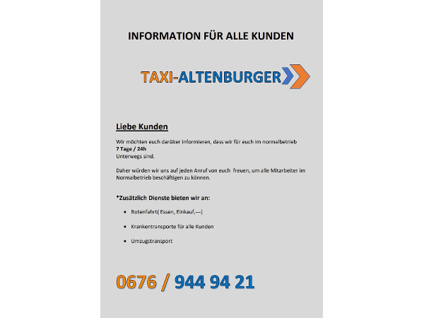 Bild 7 von Taxi Altenburger