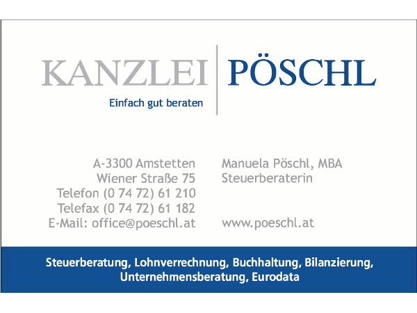 Bild 1 von Manuela Pöschl ,MBA - Steuerberaterin