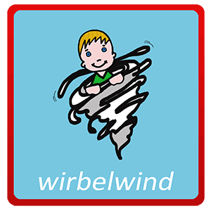 Logo Sportkindergarten Monpti - Wirbelwind