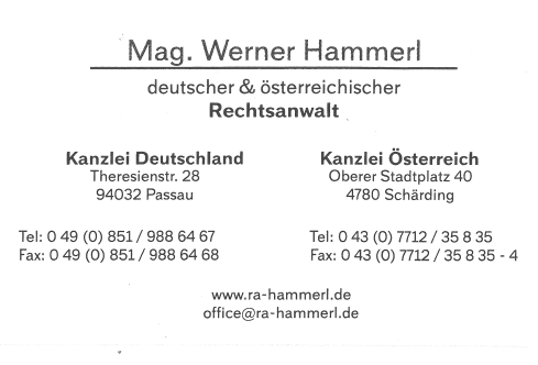 Vorschau - Foto 1 von Mag. Werner Hammerl österreichischer und deutscher Rechtsanwalt