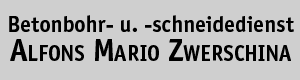 Logo Alfons Mario Zwerschina - Beton, Bohr- und Schneidetechnik