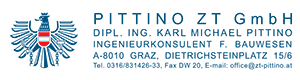Logo PITTINO ZT GmbH Ingenieurkonsulent f. Bauningenieurwesen und Wasserbau