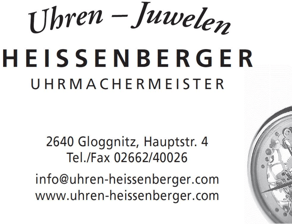 Logo Juwelier & Uhrmachermeister Heissenberger