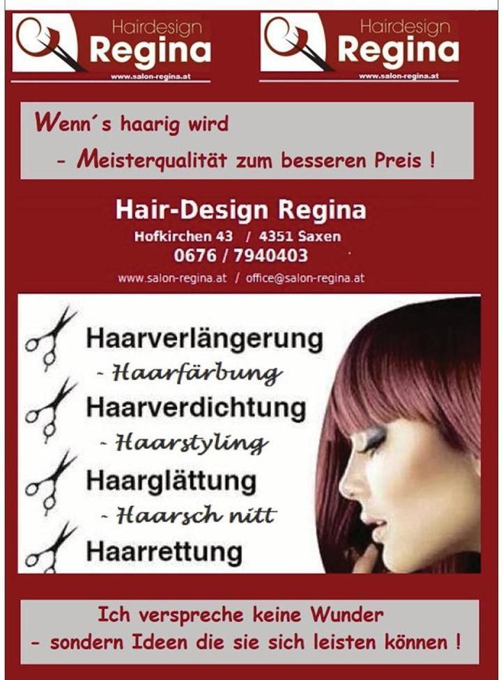 Logo Hairdesign REGINA, Inh. Regina Schinnerl