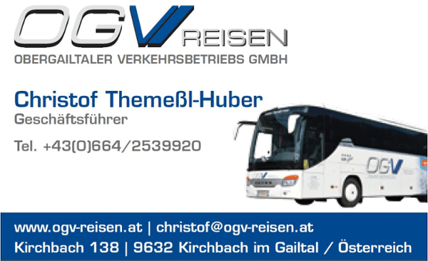 Vorschau - Foto 1 von OGV-Reisen - OGV Obergailtaler Verkehrsbetriebs GmbH