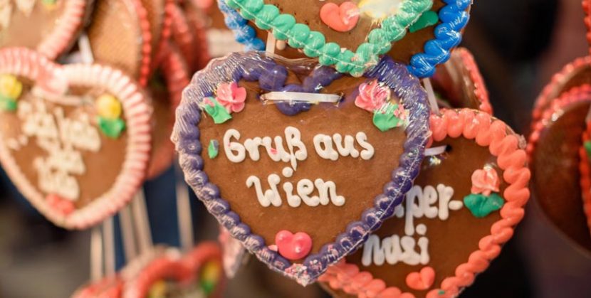 Gruß aus Wien Lebkuchenherz Souvenir