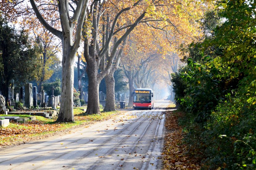 Buslinie 106 am Zentralfriedhof Wien