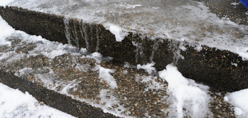 Treppenrenovierung von Betontreppen nach Frost