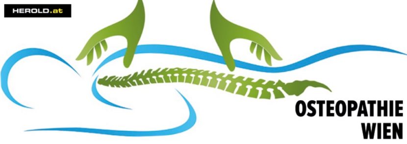 Blau-grüne Grafik einer Figur, die am Bauch liegt, und am Rücken behandelt wird. Osteopathie Graz.