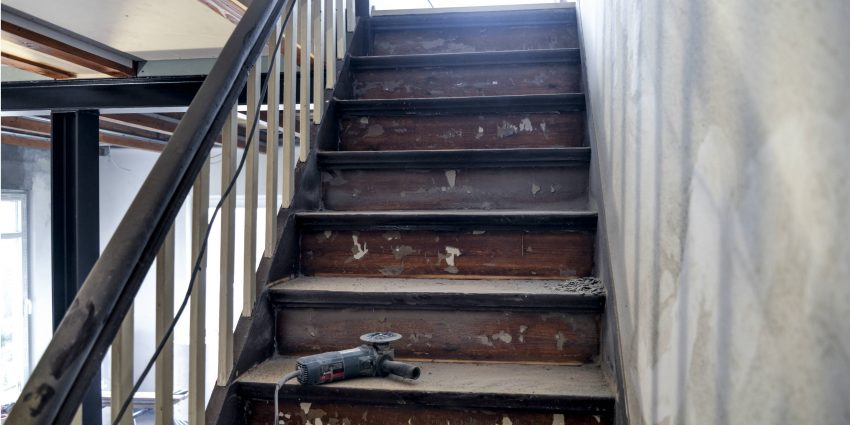 Treppenrenovierung an Holztreppe