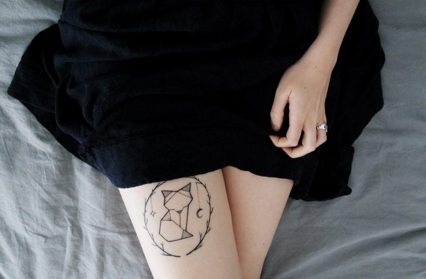 Tattoos Motive geometrische Tattoos Katze