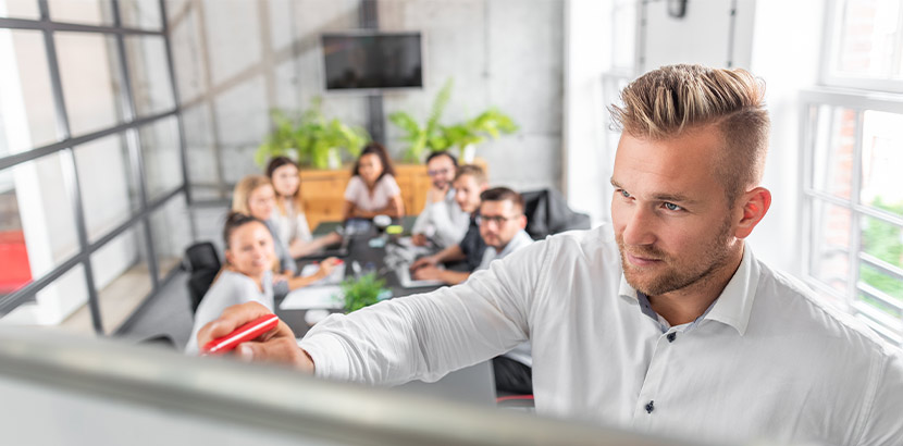 Systemische Methoden in einer Einheit Supervision in einem Unternehmen.