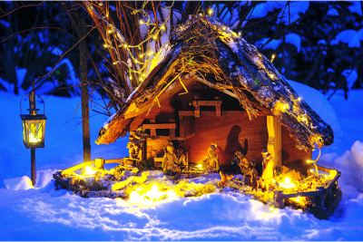 Weihnachtsbräuche in Österreich: Eine Krippenszene.