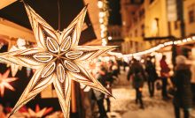 Top Christkindlmärkte Wien: beleuchteter Stern