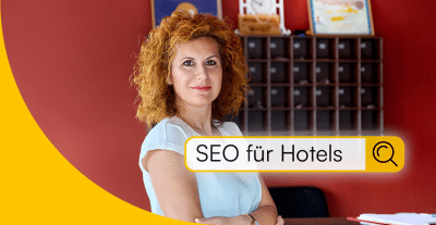 Bild zeigt Hotelbetreiberin, die SEO für Hotels betreibt.