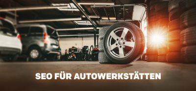 SEO_fuer_Autowerkstaetten-Schriftzug in einer Werkstatthalle