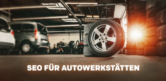 SEO_fuer_Autowerkstaetten-Schriftzug in einer Werkstatthalle