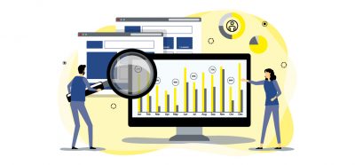 Grafik symbolisiert die ANalyse von Website Traffic