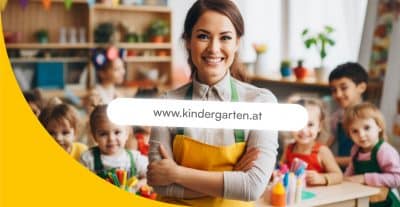 Bild zeigt eine Kindertagesstätte mit einer Kita Website bzw. Kindergarten Website