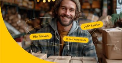 Bild zeigt einen Unternehmer, der seinen Call to Action (CTA) verbessern möchte.