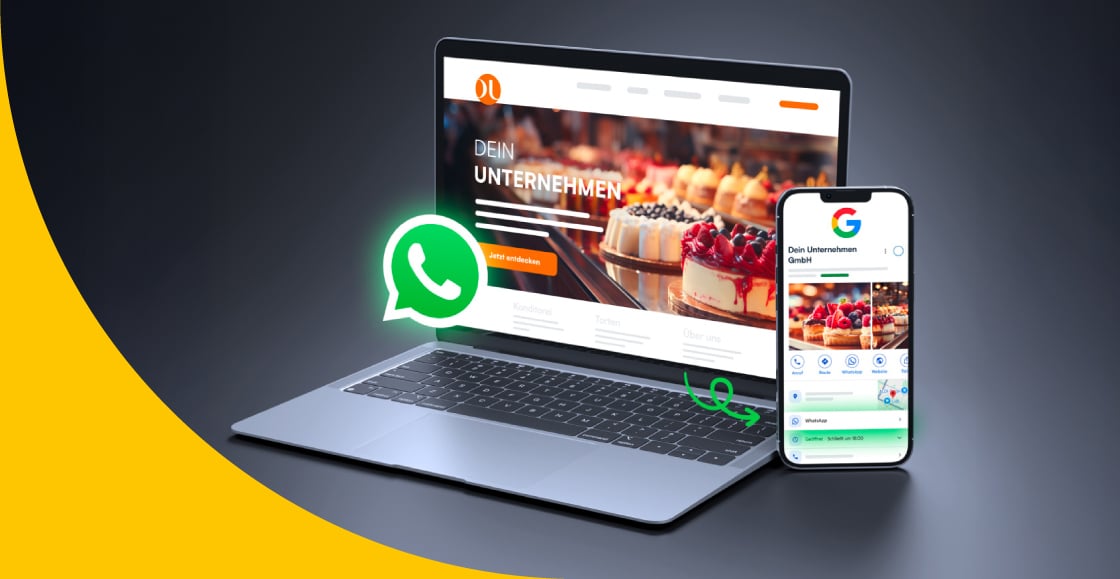 Website mit WhatsApp Website Widget
